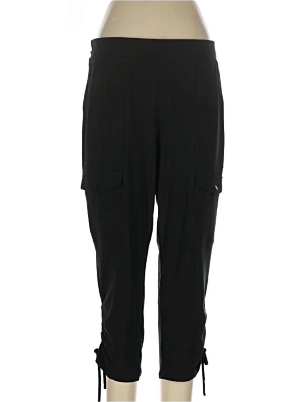 WHBM "The Straight Crop" Utility Jogger Black M